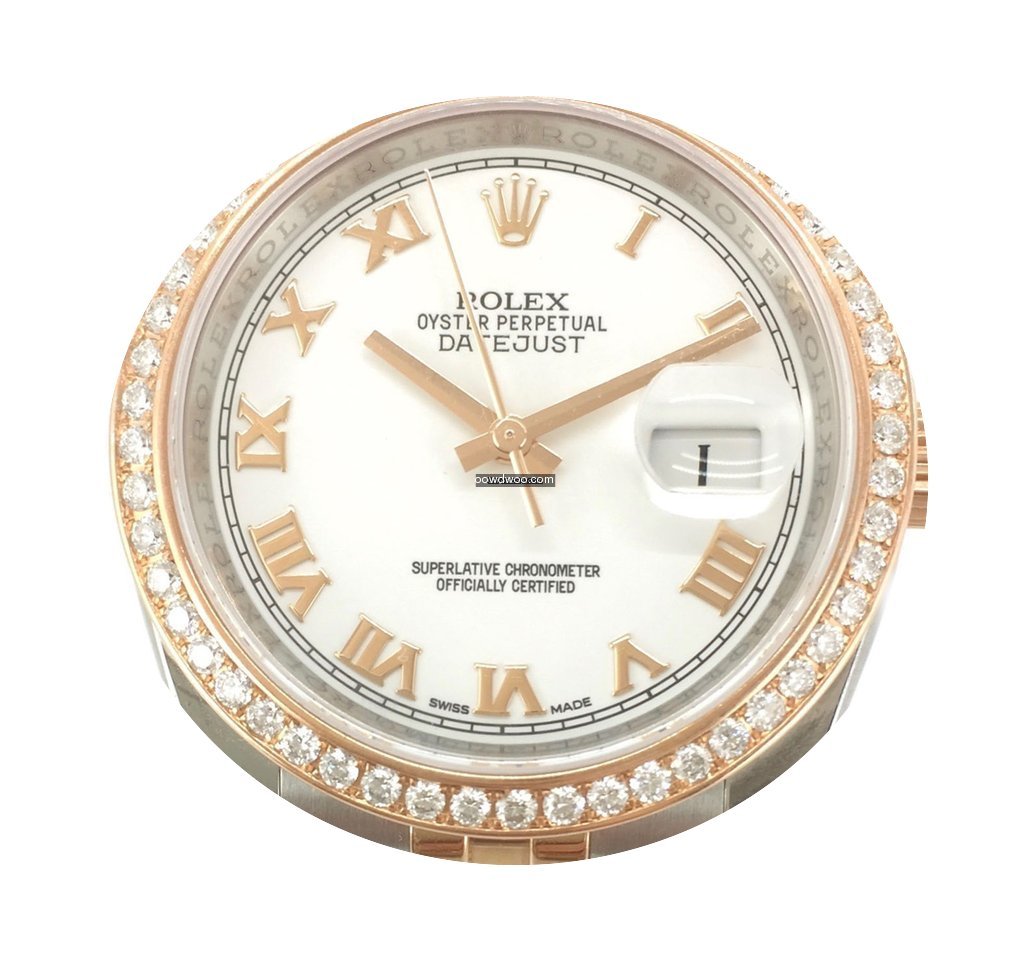 Rolex Datejust 36mm Stahl Roségold Diam...