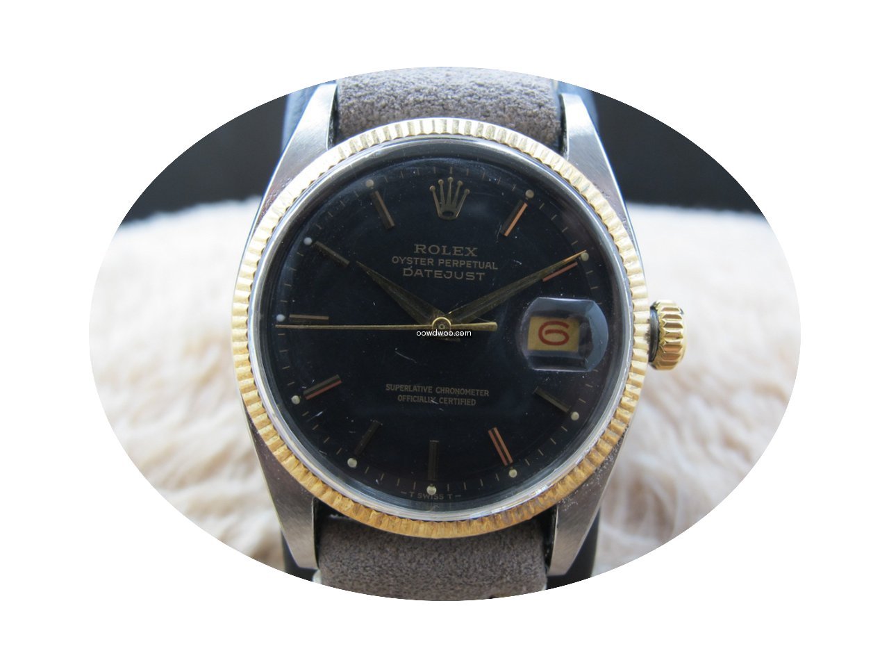 Rolex DATEJUST 6605 2-Tone Original Blac...