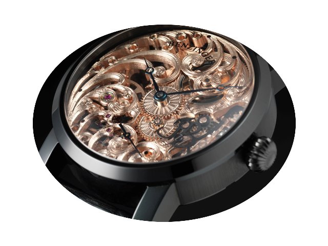 Benzinger Vollskelett schwarz/black PVD...