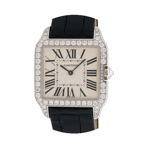 Cartier Santos 18K White Gold Dumont Lad...
