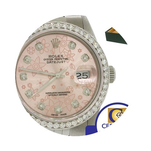 Rolex DateJust 16030 Steel Pink Flower 2...