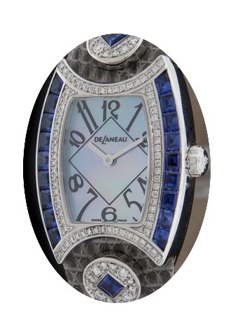 DeLaneau White Gold PRINCESS Diamond Sap...