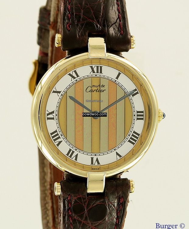 Cartier Must de Paris Vermeil Ronde Gold...