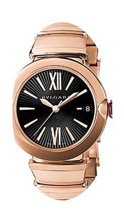 Bulgari LVCEA Black Opaline Dial 18k Pin...