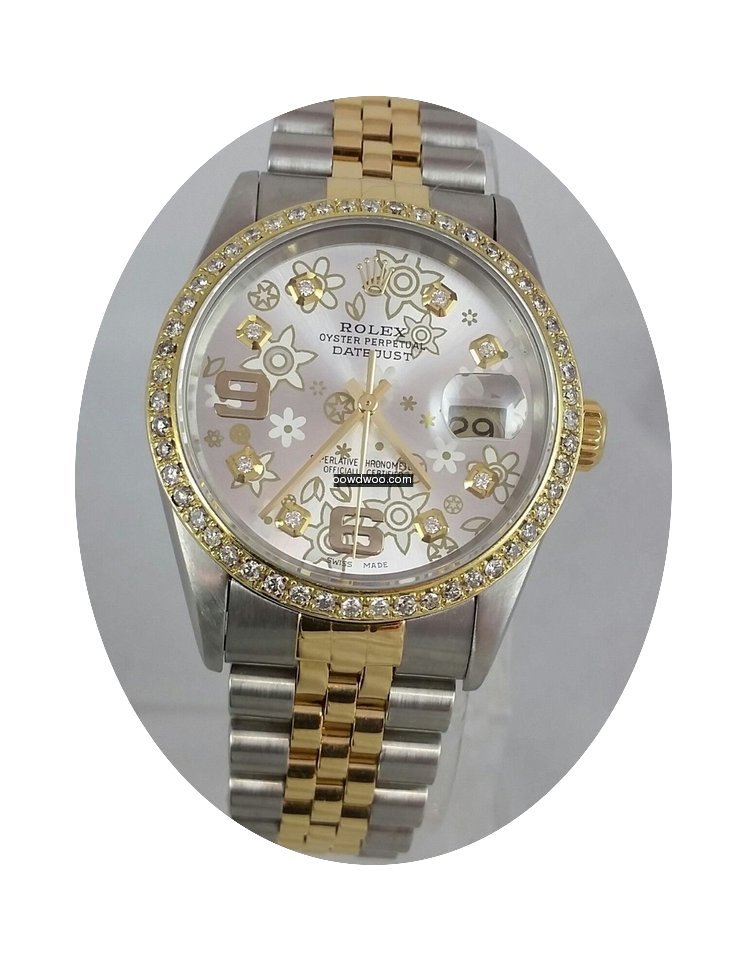 Rolex Datejust 16233 Mens/womens 2tn Dia...