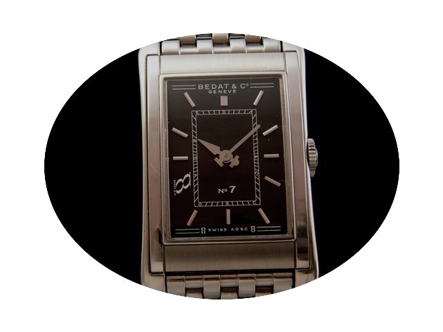 Bedat & Co Men's Rectangular Stainle...