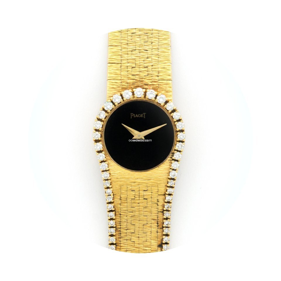 Piaget Yellow Gold Diamond & Onyx Watch...