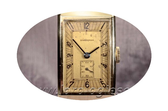 Longines Vintage 1936 Solid Gold Tank Ca...