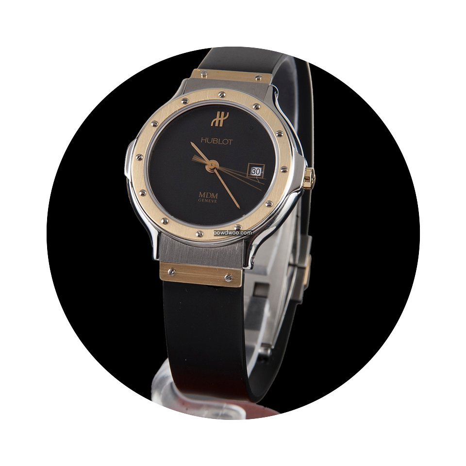 Hublot classic steel and gold quartz lad...