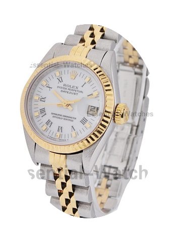 Rolex Used Ladies 2 Tone Datejust with J...