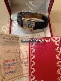 Cartier Vermeil Tank Quartz Argent Plaqu...