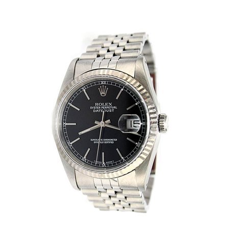 Rolex Datejust Stainless Steel Black Dia...