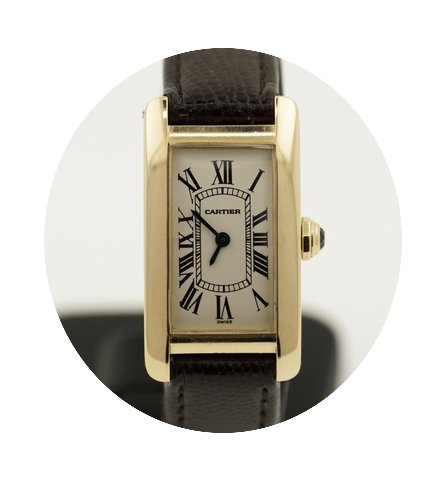 Cartier Tank Americain Yellow Gold Roman...