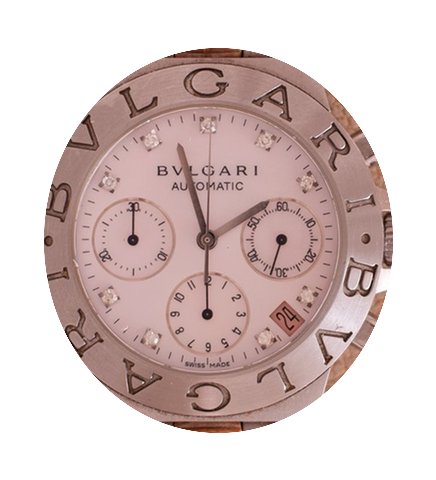 Bulgari Diagono Chronograph MOP diamonds...