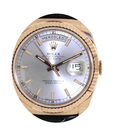 Rolex Day Date 118135 In Red Gold And Le...