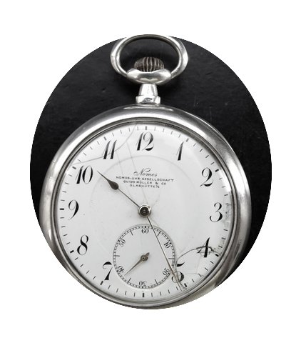 Nomos GLASHÜTTE Antike Silber 900 Lepin...