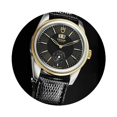 Tudor Glamour Double Date 42 Mm Black Le...