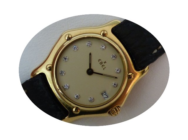 Ebel 1911 Quarz - Gold 750 - Diamanten -...