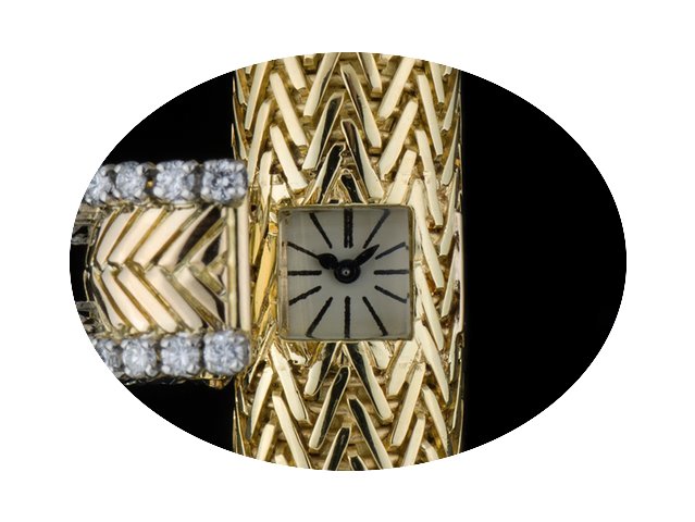 Cartier 18k Y/G Very Rare Diamond Case B...