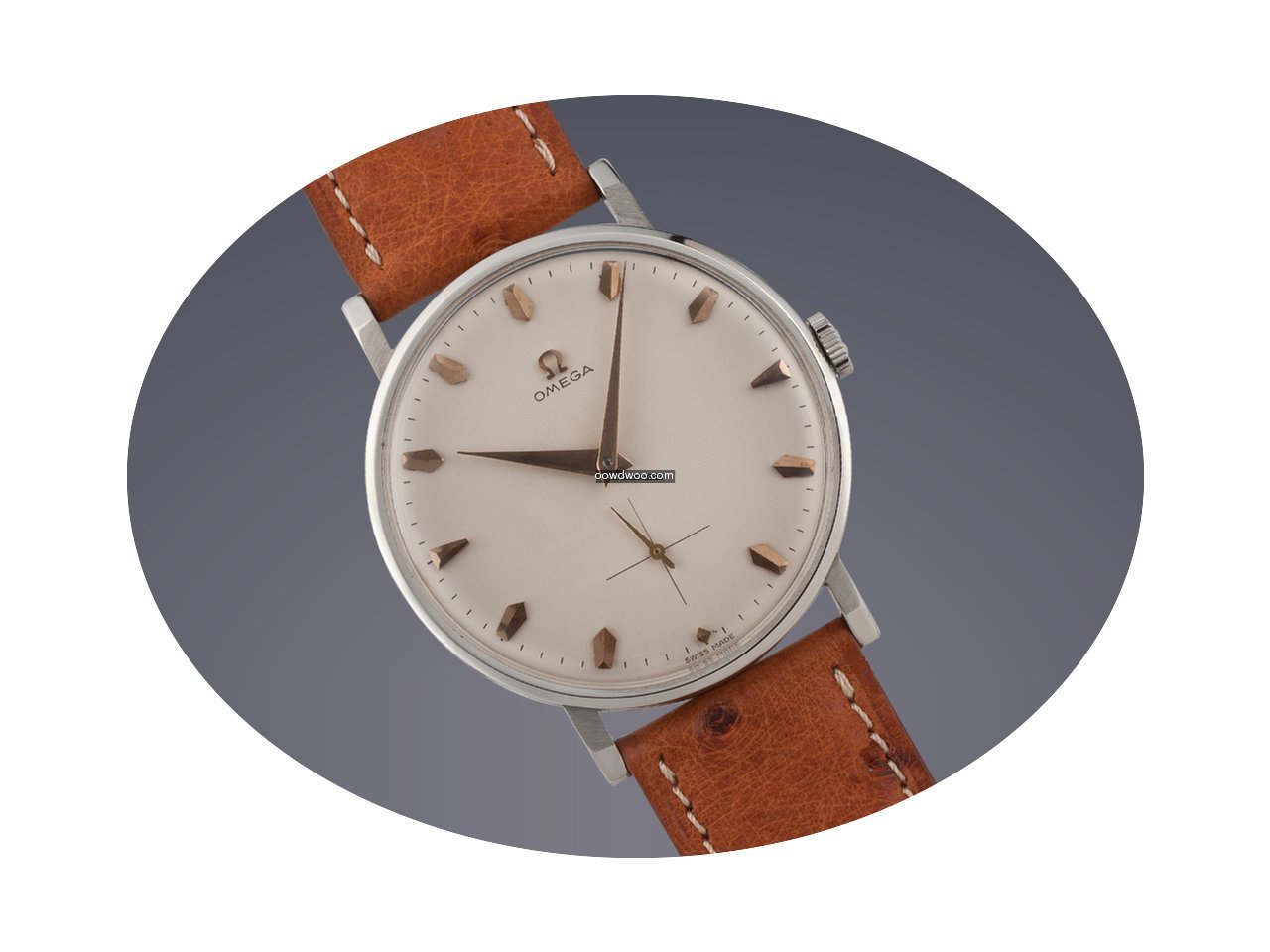Omega Oversize stainless steel manual wi...