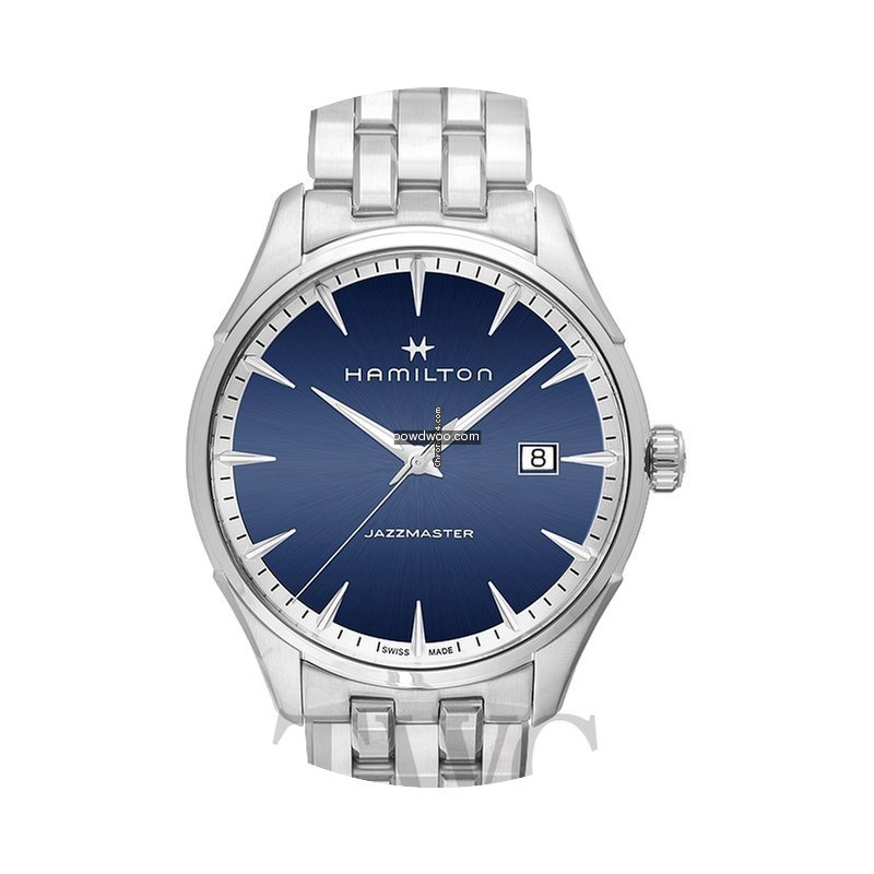 Hamilton Jazzmaster Gent Quartz Blue Ste...