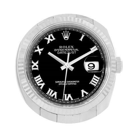Rolex Datejust Steel 18k White Gold Blac...