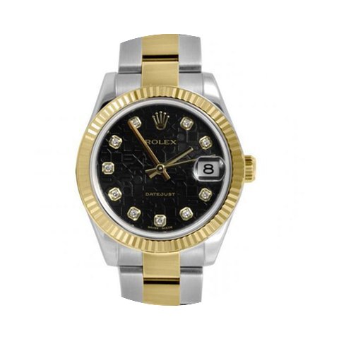 Rolex Datejust 31 Black Jubilee Diamond ...