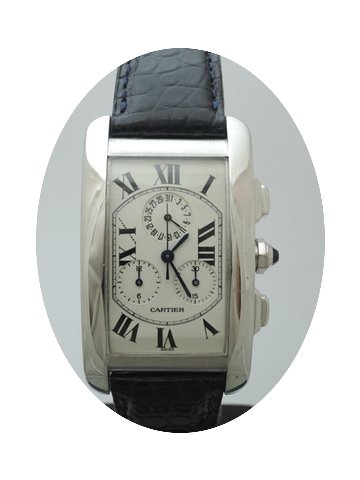 Cartier Tank Americaine Chrono White Gol...