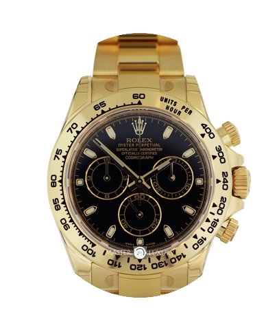 Rolex 116508 Daytona Yellow Gold Black D...