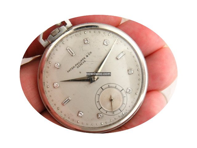 Patek Philippe Platinum Pocket watch dia...
