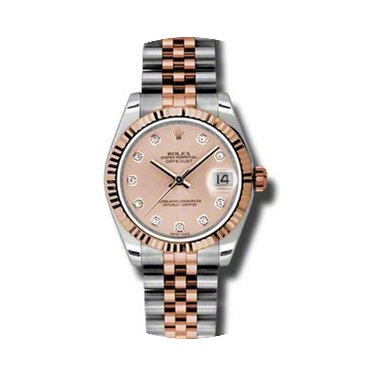 Rolex Datejust 31 MM 18K Rose Gold Diamo...
