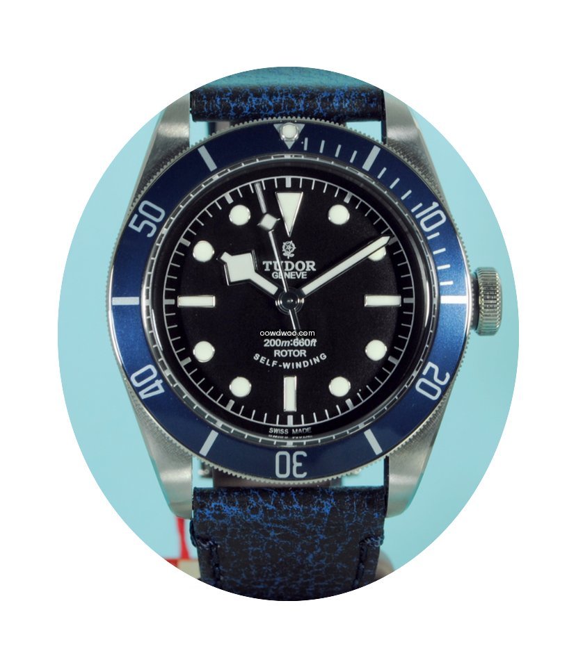 Tudor Heritage Black Bay blau Lederband ...