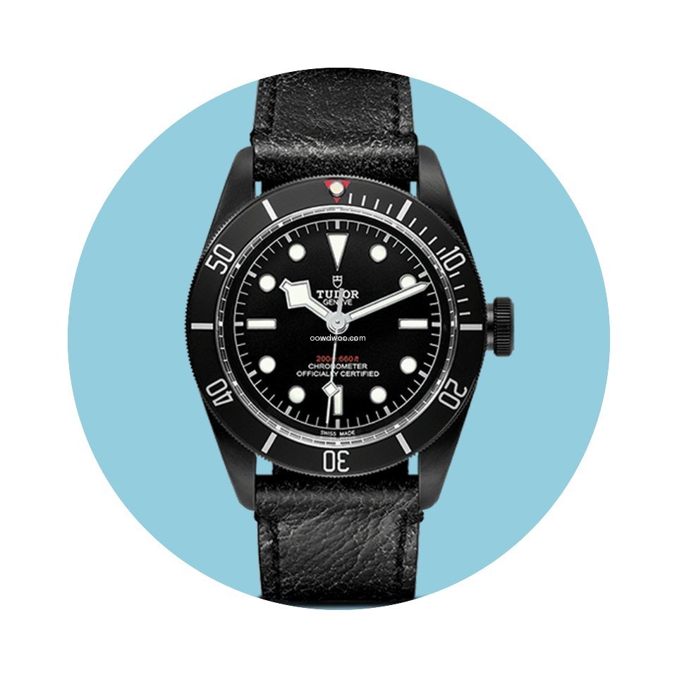 Tudor Heritage Black Bay Dark Lederband ...