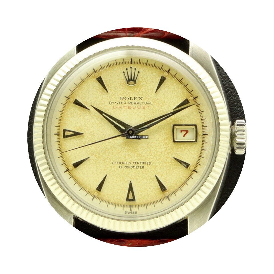 Rolex | Red Datejust in Stainless Steel,...