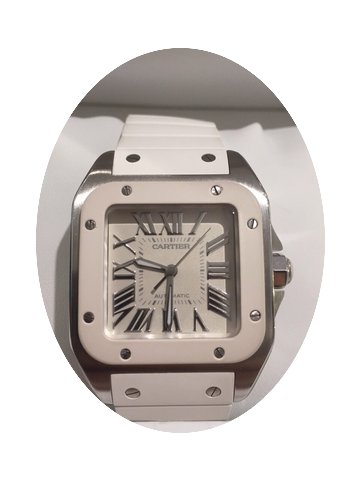Cartier Santos 100 Medi Automatic, Silve...
