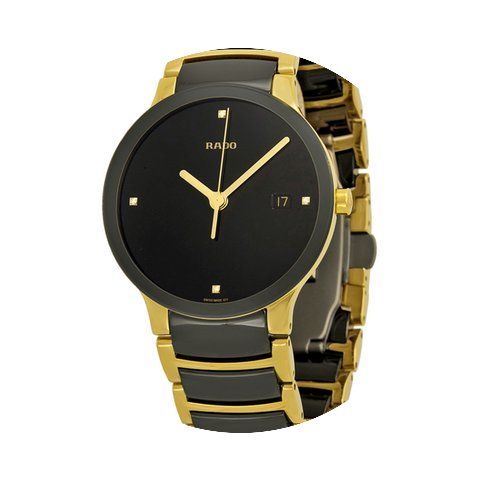 Rado Centrix Black Dial Two Tone Ceramic...
