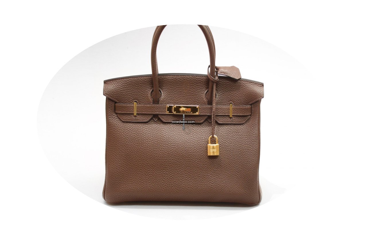 Hermès Birkin Bag (30cm) Togo Braun mit...