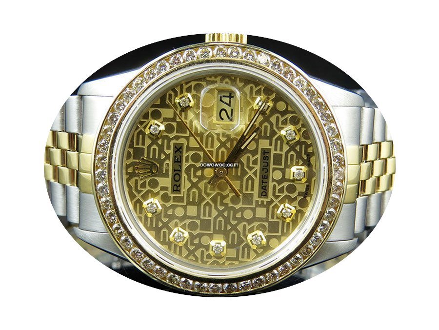 Rolex Mens Rolex Datejust 2 Tone 18k Gol...