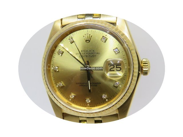 Rolex Dayjust Oyster Perpetual Diamonds ...
