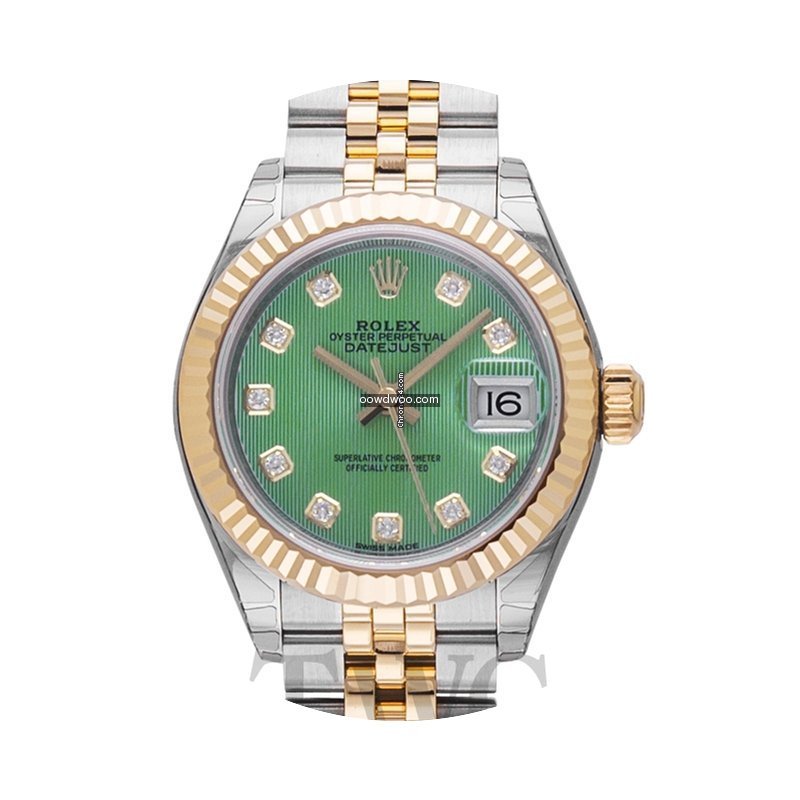 Rolex Lady-Datejust 28 Mint Green Steel/...