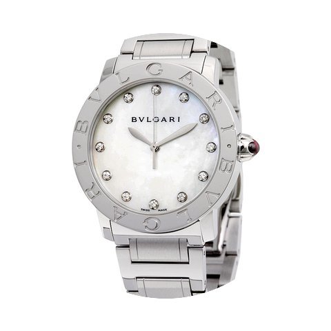 Bulgari White Mother of Pearl Diamond Di...