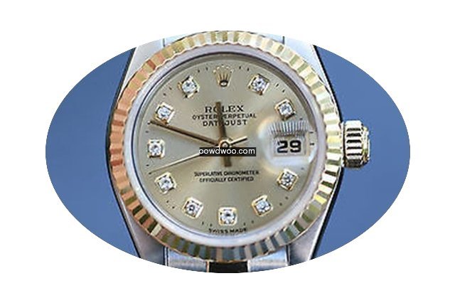 Rolex Ladies Datejust 69163 2tone Diamon...