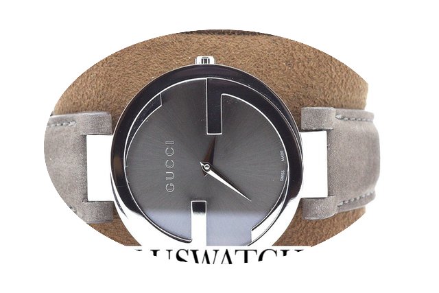 Gucci Interlocking Brown Dial Brown Leat...