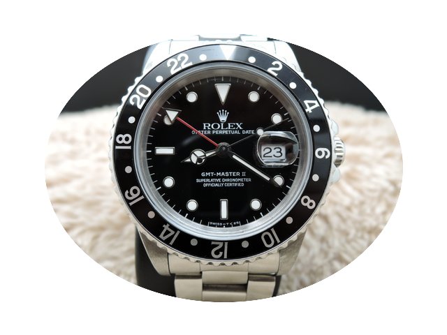 Rolex GMT MASTER 2 16710 (T25 Dial) Blac...
