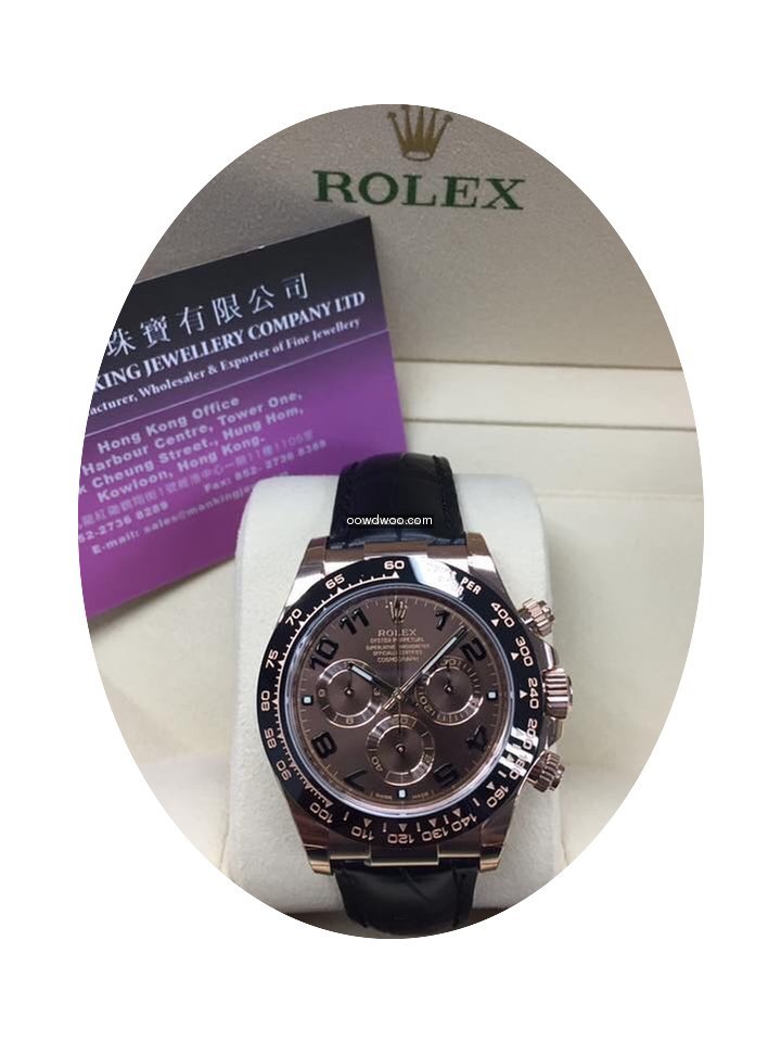 Rolex 116515ln Rose Gold Daytona Chocola...