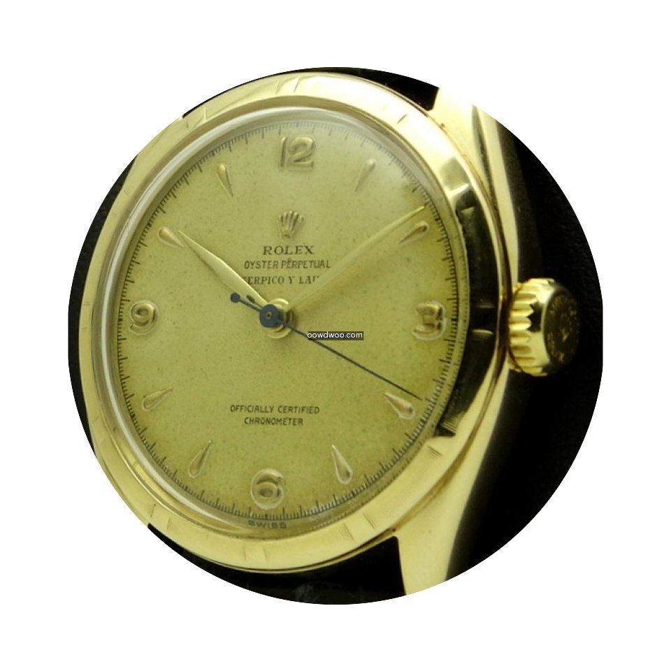 Rolex | Bubble Back 14 kt yellow gold,Se...