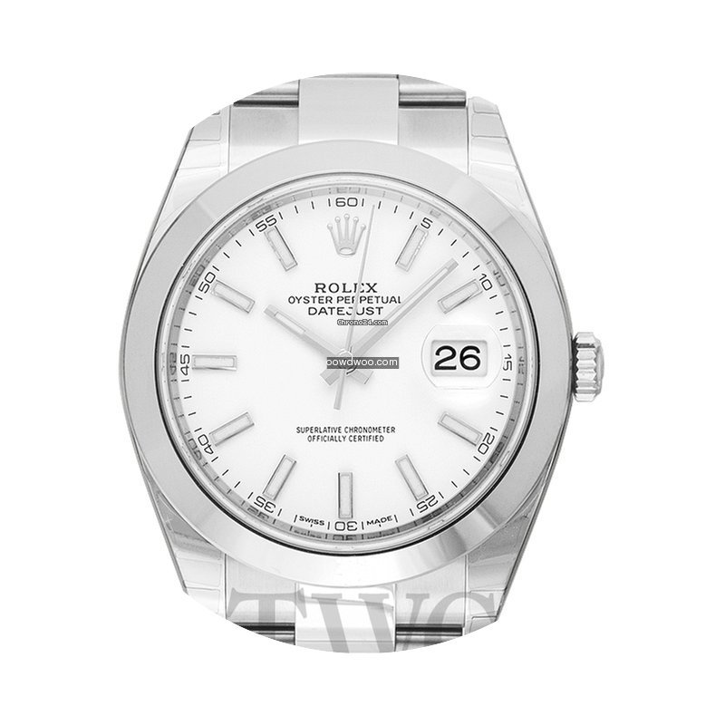 Rolex Datejust 41 White/Steel 41mm Oyste...