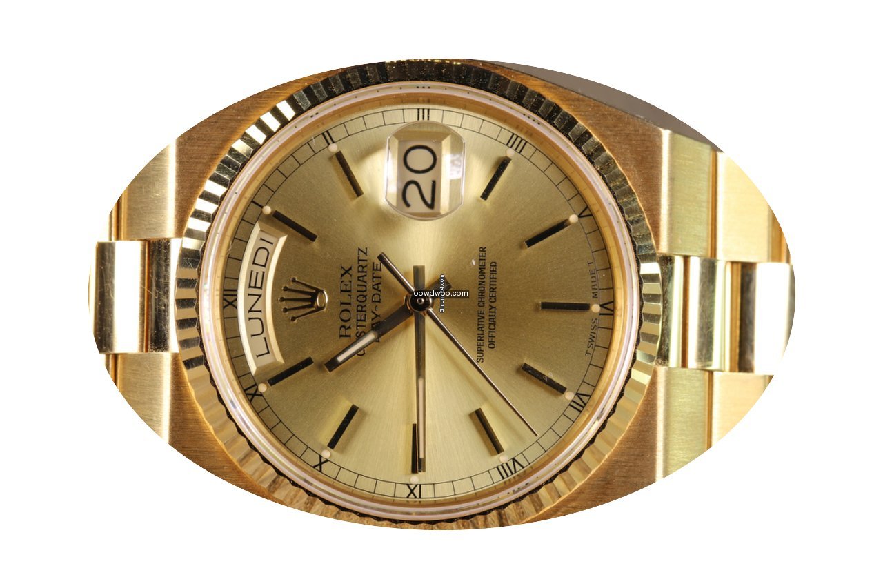 Rolex OYSTERQUARTZ DAY-DATE 19018 UNPOLI...