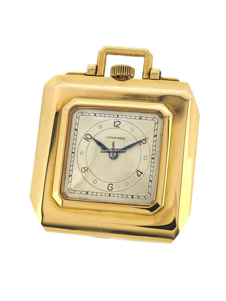 Longines 18K Gold Pocket Watch, Purse Sh...