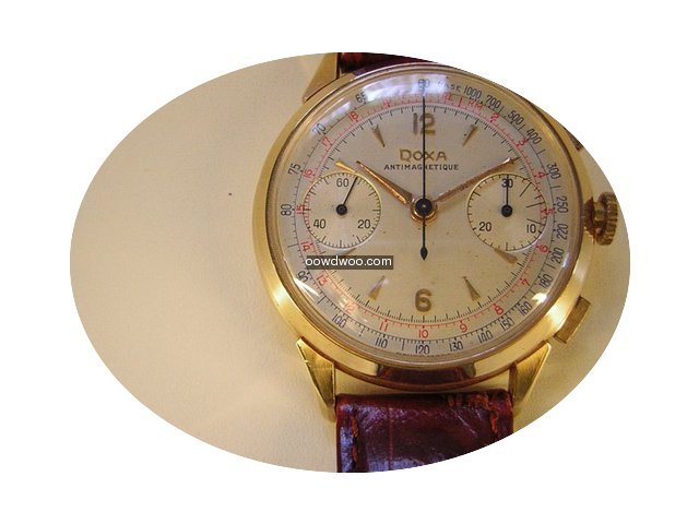 Doxa Vintage Chronograph in 18k Gold, or...